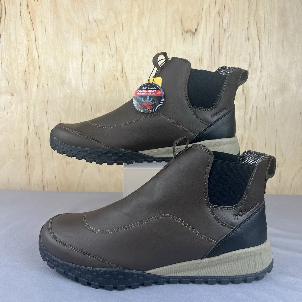 Columbia Fairbanks Rover Chelsea Boots Men's 13 Brown Waterproof 200G BM5597